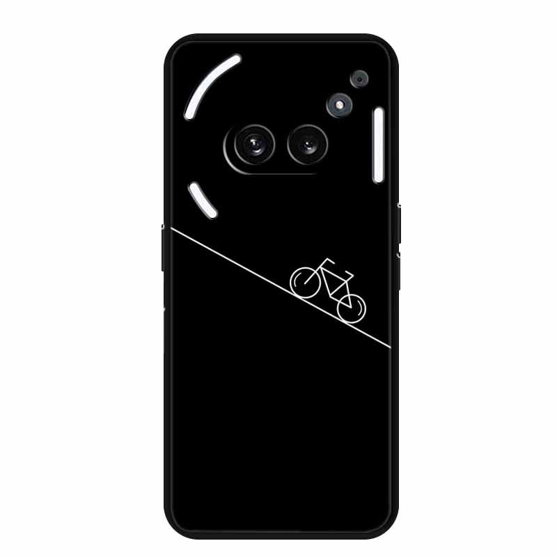 Чехол-бампер Nothing Phone 2A, светящийся в темноте, из мягкого черного ТПУ, с простым дизайном в виде линии