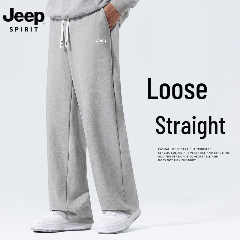 JEEP SPIRIT Men's 2025 Loose Straight-Leg Casual Pants