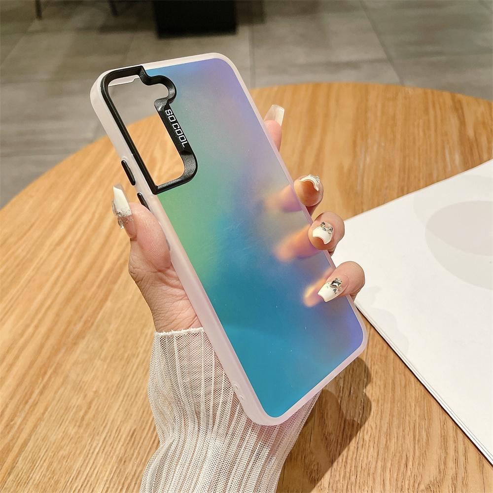 Светоотражающий матовый чехол для Samsung S23 S22 S21 Plus Ultra S20 FE A51 A71 A72 A52 A22 A73 A53 A13 A23 A54 A34 A24 A14 Note20 Чехол