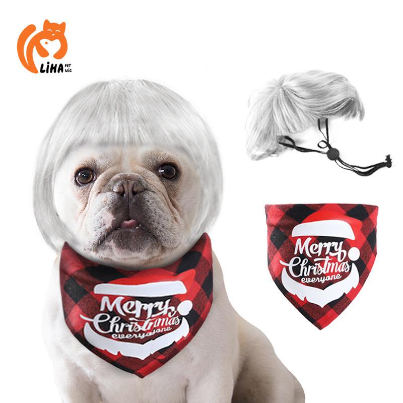 Adorable Pet Wig With Bangs Cute Bob Style For Cats And Dogs In Vibrant Colors