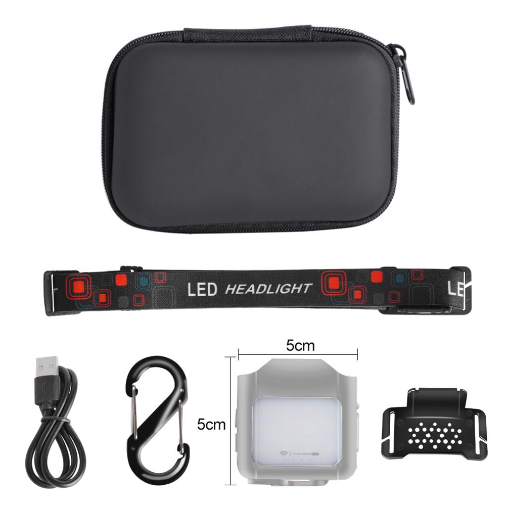 1PCS Mini COB LED Head Lantern Sensor Headlamp Flashlight Cap Clip On Light Headlights Portable Outdoor Camping Head Lamp