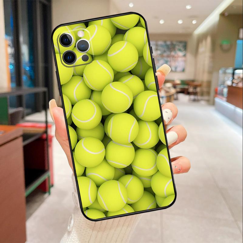 Чехол для телефона с рисунком теннисных мячей для iPhone 17 16 15 14 13 11 12 Pro Max mini 16 Plus 16e 17 Air Защитная крышка