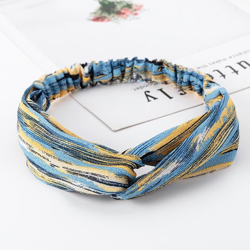 Модные женские туфли для девочек, летние богемные резинки для волос, повязки на голову с принтом, винтажные повязки на крестах, тюрбан, банданы, повязки для волос, аксессуары для волос