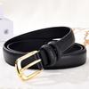 Leather Women'S Belt Pin Buckle Cowhide Fine Belt Female Student Belt Female