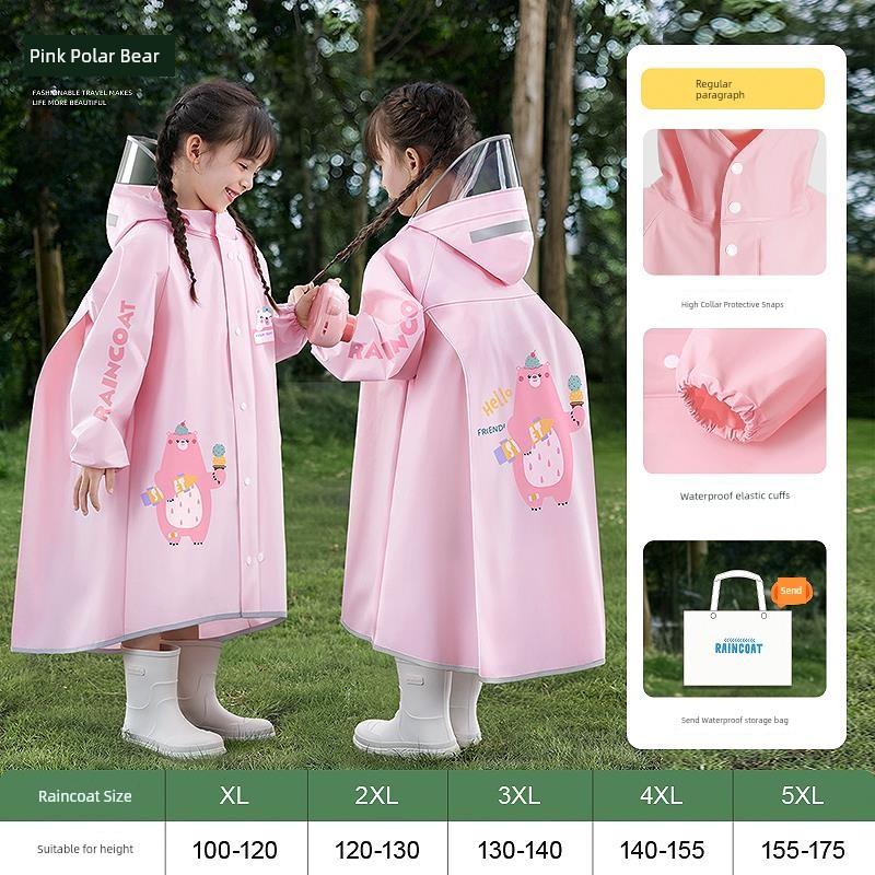 Raincoat for Students for School Children Raincoat for Kindergarten Boys Girls Schoolbag Position 2025 New Poncho