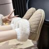 2024 New Winter New Fashion Solid Color Versatile Women's Snow Boots Fleece Lined Short Cotton Shoes Warm and Fashionable