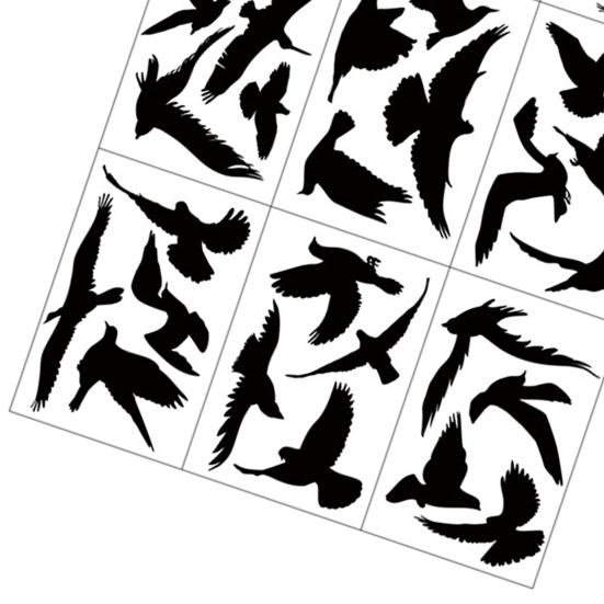 9Pcs Window Sticker Easy To Apply Reusable Bird Protection Stickers Exquisite Bird Safety Decal for Home