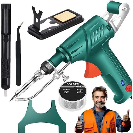 Комплект из пяти предметов для сварки Ayyecoeeye, универсальный сварочный пистолет Ayyecoeeye, промышленные лазерные сварочные инструменты с внутренним нагревом, поставляется с 1 рулоном запасной жести