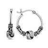S925 Sterling Silver Jewelry Antique Small Balinese Love-Knot Hoop Earrings for Teens Women 17 MM