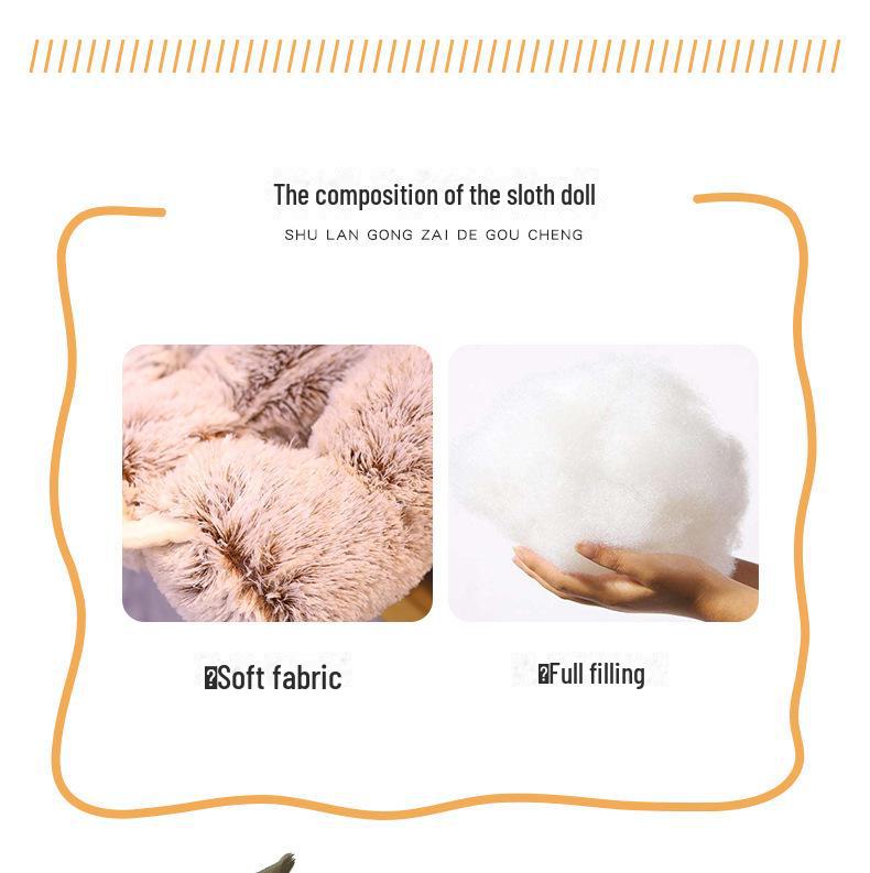 Милая и забавная плюшевая игрушка ленивец