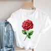 (Asian Size) T Shirt Sweet Flower Trend Cute Fashion Women Clothing Casual Top Short Sleeve Tee Print Lady Female Graphic T-shirts