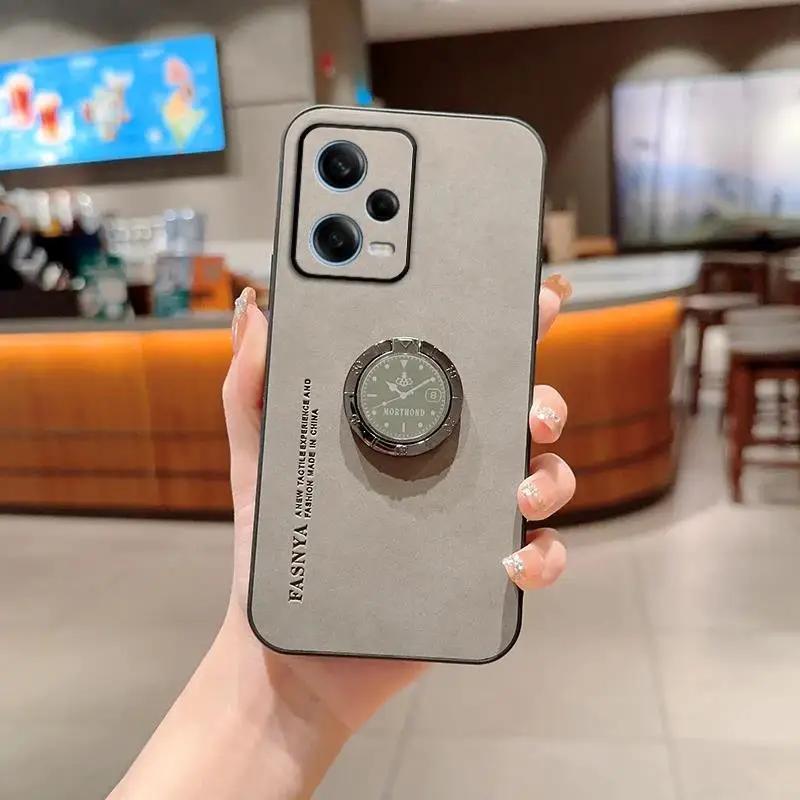 Чехол-подставка из овчины с кольцом для телефона Xiaomi POCO X7 Pro X7Pro, матовая защита линз, силиконовая задняя крышка для Redmi Turbo 4