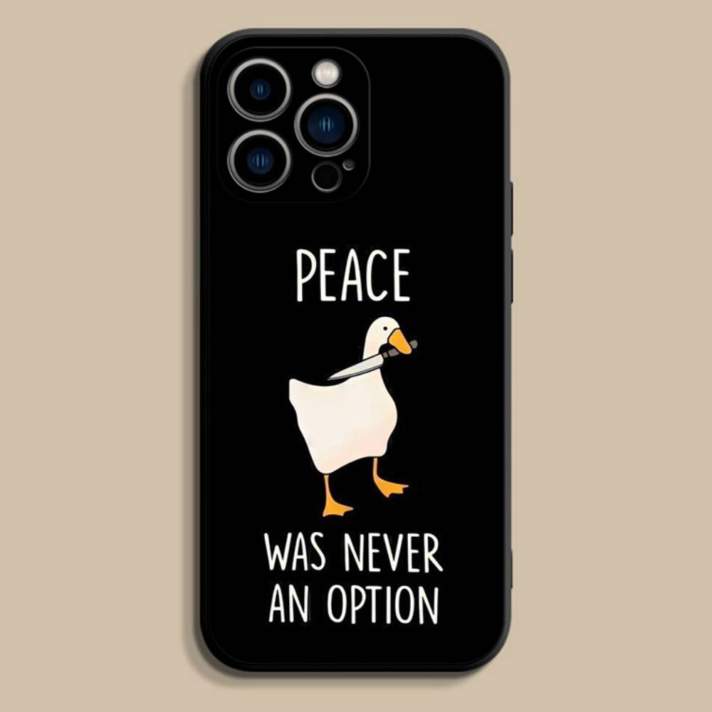 Забавный мультяшный чехол D-Duck для iPhone 17,16,15,14,13,12,11,Pro,Max,Plus,E,SE4,Air,Mini Черный Точное совпадение отверстий