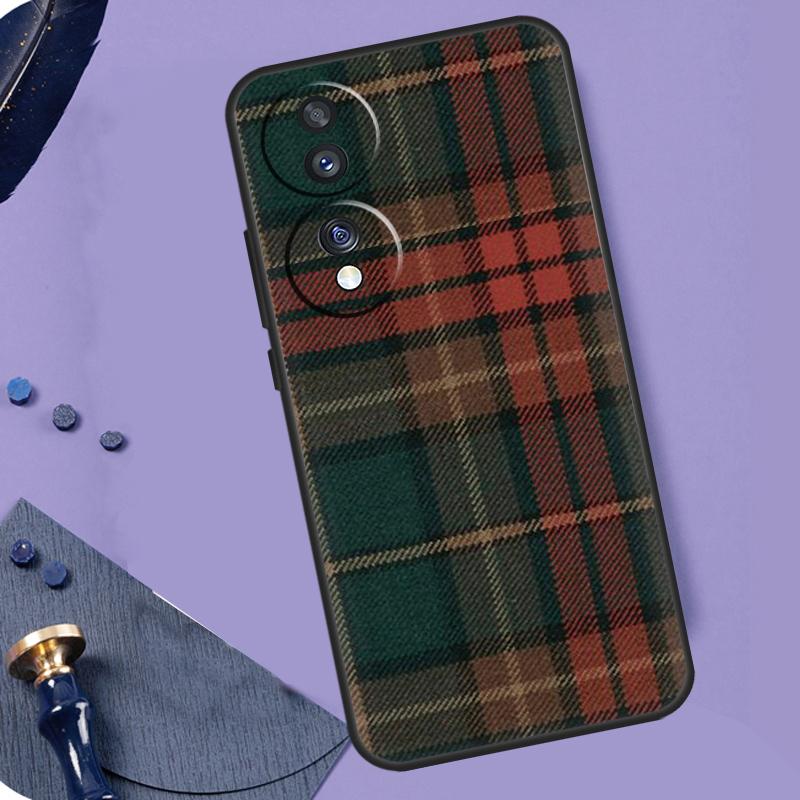 Шотландский плед Теплый плед Для Honor X8a X9a X6a X7a X6 X7 X8 X9 X8b X9b Honor Magic 6 Pro 50 70 90 Magic 5 Lite Чехол