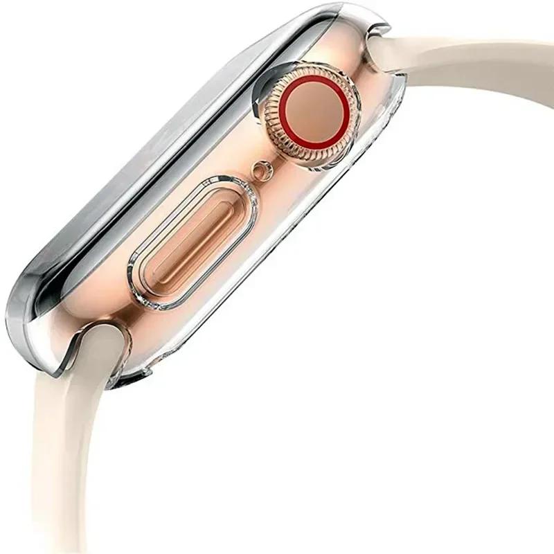 Защитный мягкий чехол-бампер из ТПУ для Apple Watch 10 9 8 45 мм 41 мм 44 мм 42 мм 46 мм полное покрытие для IWatch Ultra 7 SE 6 5 4 3 2