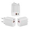 Double Port USB+PD20w Fast Charging Head Mobile Phone Charger US-regulated Plug Suitable for Samsung Apple Two-in-one Fast Charging