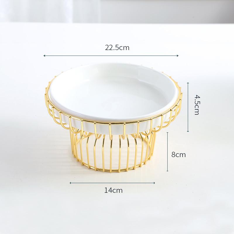 Керамическая фруктовая чаша из североевропейского железа, зеленая гостиная, домашний журнальный столик, тарелка для салата, украшение для корзины с закусками