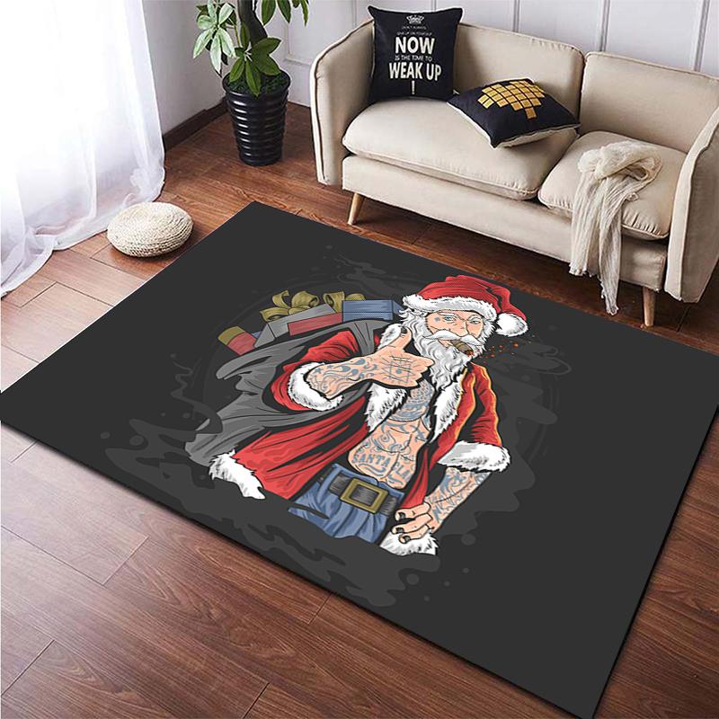 Рождественский большой ковер с HD-печатью, ковер для гостиной, спальни, украшение дивана, нескользящие коврики, дропшиппинг Alfombras