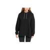 Puma Solid Color Embroidered Logo Hoodie Women Tops Black 533421-01
