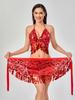 2025 European & American Nightclub Sequin Tassel Bra for Pole and Belly Dance Performance
