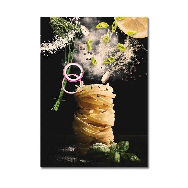 Кухня плакат пицца стейк салат гамбургер буррито фотографии ресторан настенная живопись печать западная кухня холст картина без рамки