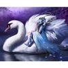 5D DIY Diamond Painting Cartoon Swan Girl Pictures Of Rhinestones Full Square Diamond Embroidery