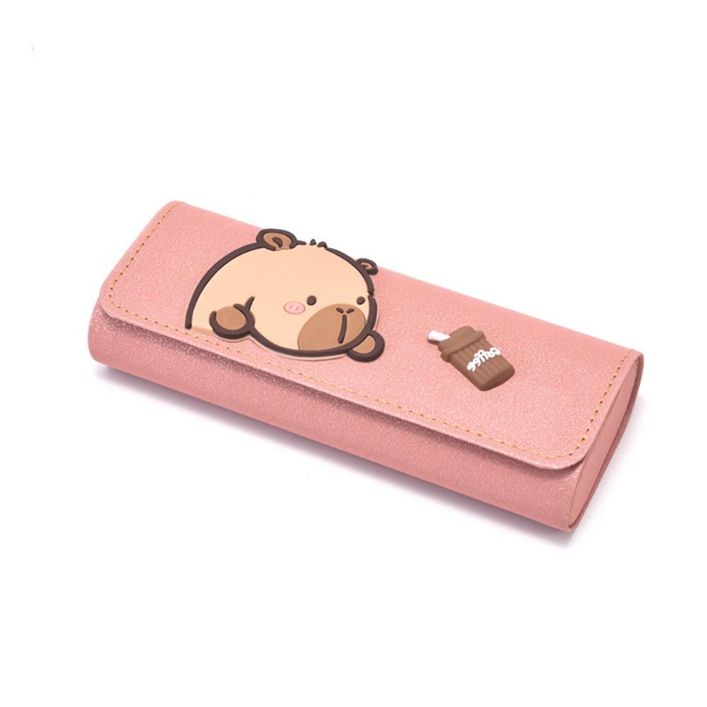 PU Leather Printing Glasses Case Printed Eyeglasses Holder Capibara PU Glasses Box Outdoor
