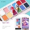 12 Colors Watercolor Paints Glitter Soilid Powder Shimmer Chrome Pigment Holographic Dusts For Nails Art Paintings