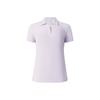 Fila Golf Series Fashion Classic Versatile Cool Breathable Comfortable Sweet Regular Short Sleeve Polo Women Tops Cloud-Purple A11W535114FVT