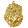 Shar-Pei - Gilded Key Ring with Dog In Gift Box, Handbag Decoration, Luxury Accessory by Art-Dog Brand
