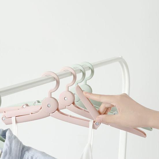 Clothes Hanger Durable Foldable Travel Hanger Space-Saving Windproof Non-Slip Drying Rack for Home Hotel