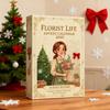 Yousheng Florist Life Адвент-календарь 24 дня Ежедневный распускающийся Обратный отсчет Календарь Подарочная коробка с 24 акриловыми подвесными украшениями на тему флористики Праздничная вечеринка