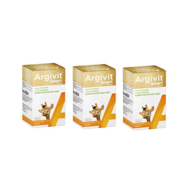 3 Boxes Argivit Smart 30 Tablets