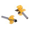 2Pcs 8mm Shank 1/2 Handle  Router Bit Set 120 Degrees Groove Chisel Woodworking Cutting Tool