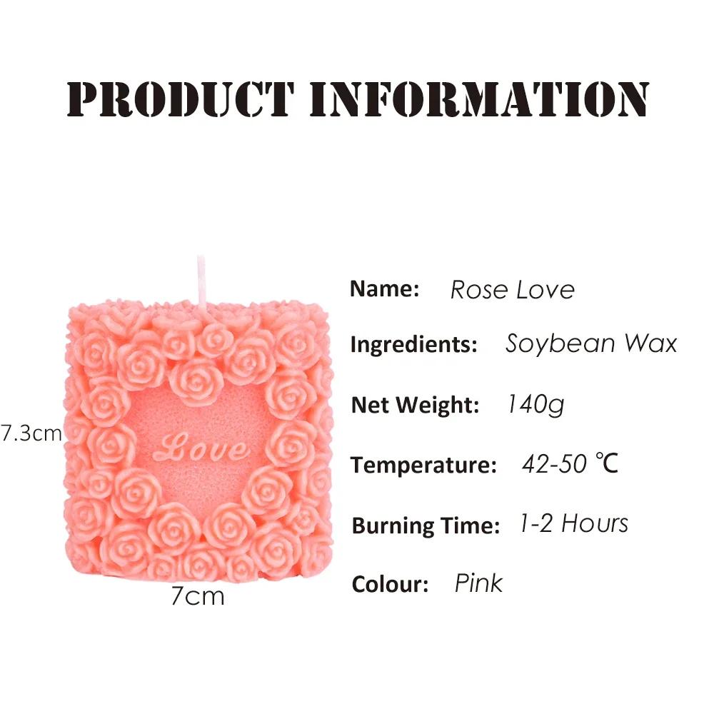3D Любовь Роза Цветок Низкотемпературные Секс Свечи СМ Низкий Нагрев Массажные Свечи Страстный Воск для Взрослых Эротические Игрушки для Пениса
