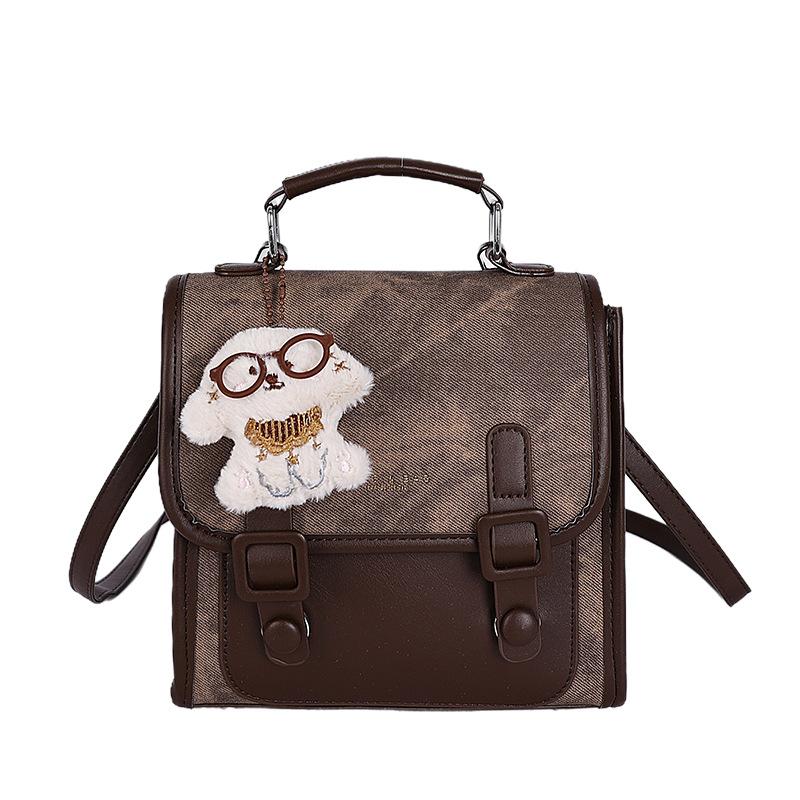 Casual backpack bag women's 2025 new fashion student commuter backpack multi-functional schoolbag portable travel bag