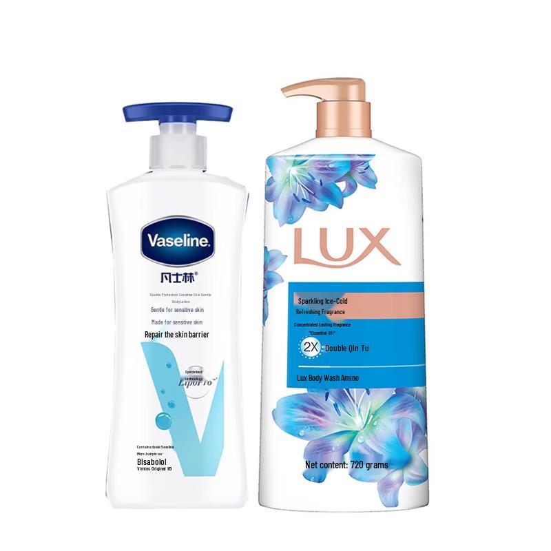 Vaseline Intensive Care Body Lotion & Jiaofu Shower Gel Duo