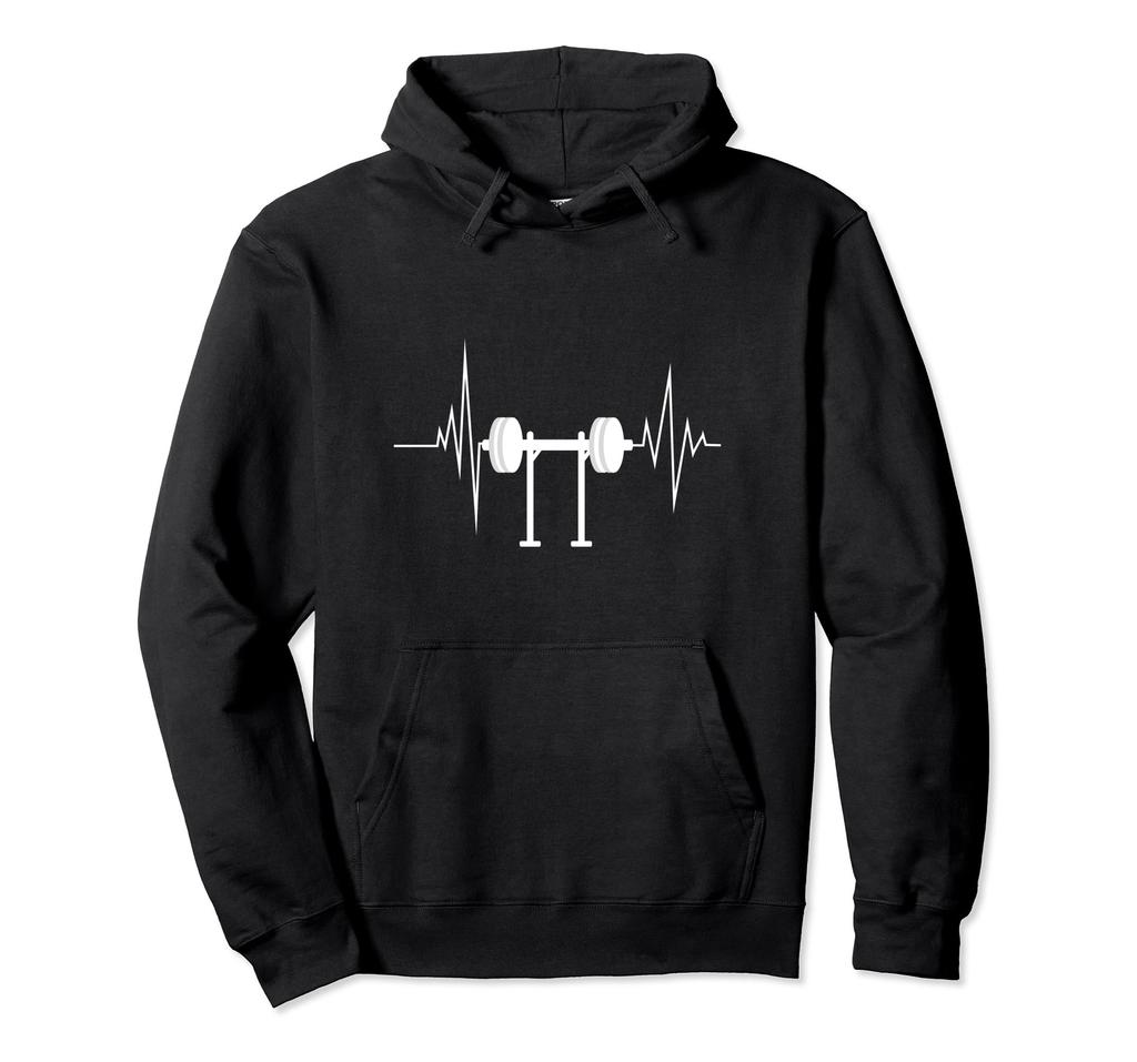 Heartbeat Fitness Dumbbell Heartline Gym Bodybuilding Love Hoodie