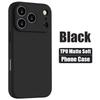 Черный Чехол Для Телефона Для iPhone 14 15 16 17 Pro Max Plus 17 Air 16E Матовый Мягкий Задний Чехол Для iPhone 11 12 13 Pro Max 12 Mini Чехол