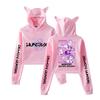 New KPop Demon Hunters Cartoon Pullover Girls Casual Cat Cropped Hoodies Female Long Sleeve Sweatshirts Crop Top Women's Hoodie Sexy Tops