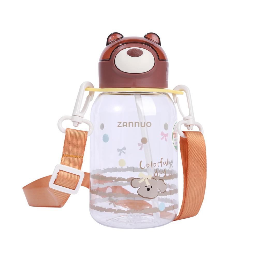 Water bottle New Tritan children's cute binaural bear cup Portable portable anti-drop water cup Simple student water cup kettle