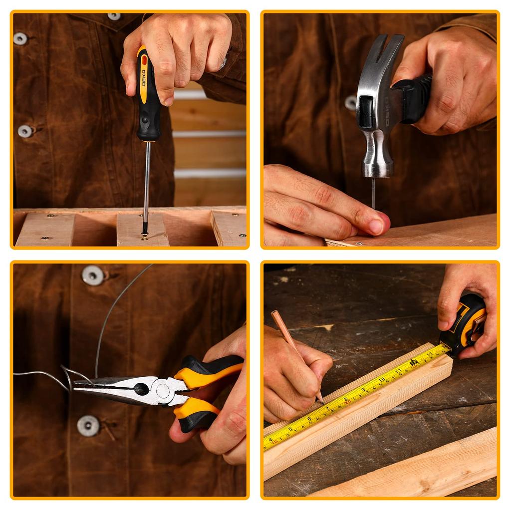 Tool Set with 8V Electric DIY Tool Power Tool Household Tool Furniture Home Carpentry Tool Convenient Storage Case Included 126-Piece Drill, Set,