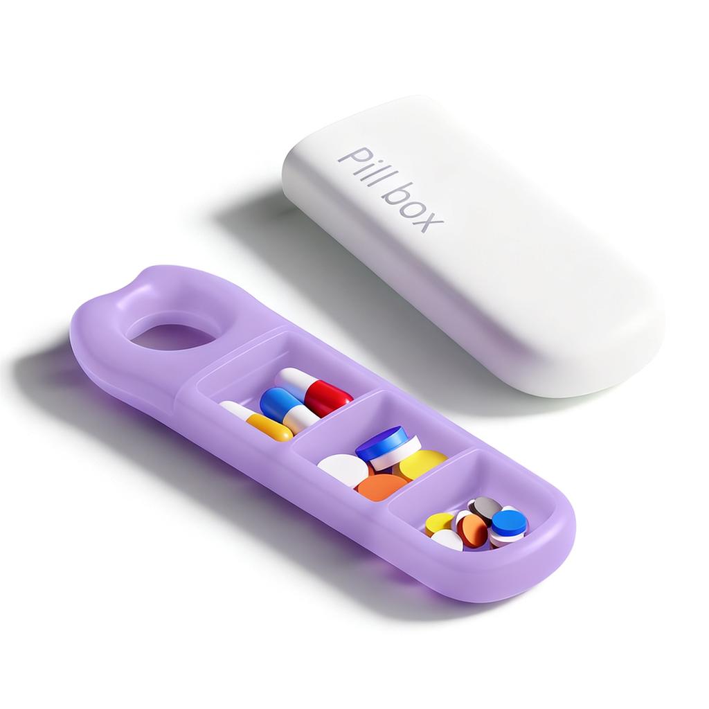 Портативная таблетница с 3 отделениями, мини-органайзер для лекарств для путешествий с герметичной крышкой для хранения витаминов и ежедневных лекарств