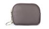 Beatus Genuine Leather Mini and Key Case for Versatile and Cute Rounded Pouch, Wallet, Women. Design! (Light Gray)