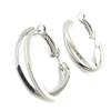 [N7240] - Silver 'Choreography' Hoop Earrings - 28x23 Mm