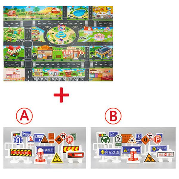 Игра в дом, детский коврик для ползания, детская карта сцены городского движения, карта шоссе, дороги, парковка