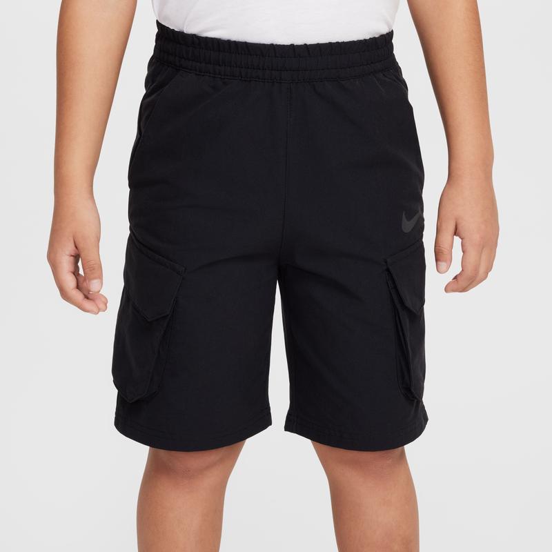 Nike Повседневные простые быстросохнущие тканые шорты Dri-Fit Детские шорты Черные HQ7816-010