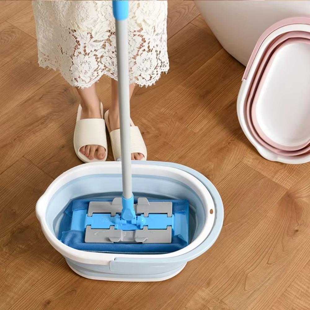 Portable Plastic Bucket High Temperature Resistance Collapsible Wash Basin Mop Bucket Bath