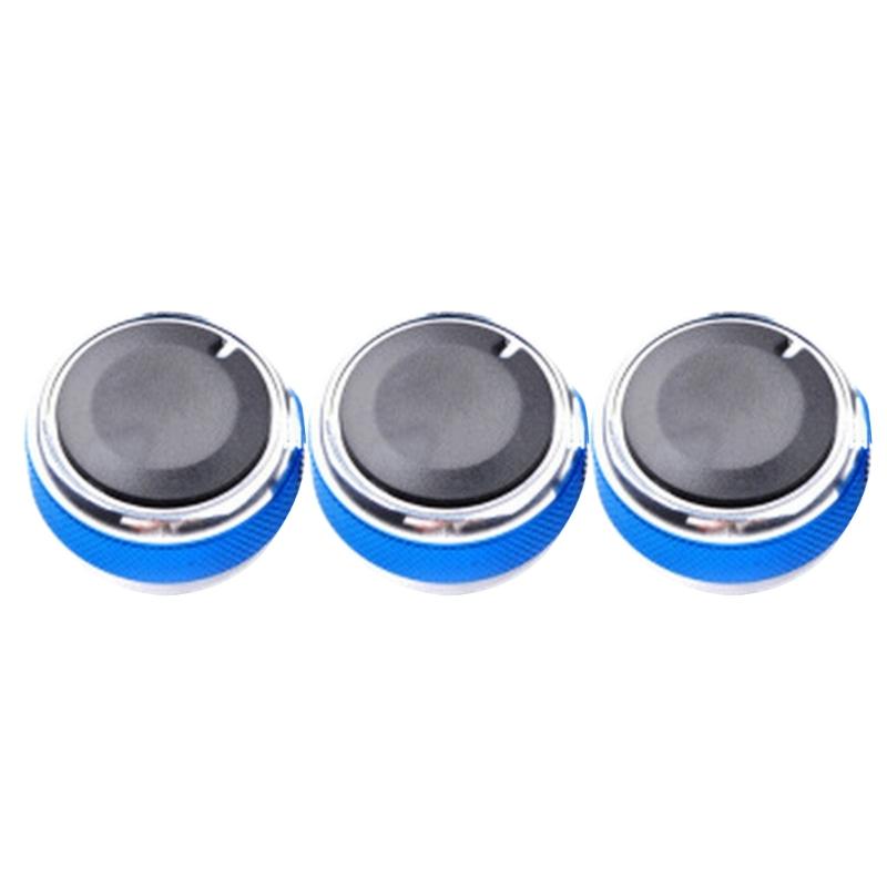 3pcs/set Aluminum Air Conditioning Knob AC Switch Knob Heater Climate Control Buttons Fit for  Car Accessories