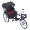 3 Wheel Rickshaw Model Alloy Retro Rickshaw Ornament Decorative Lifelike Collectible Miniature